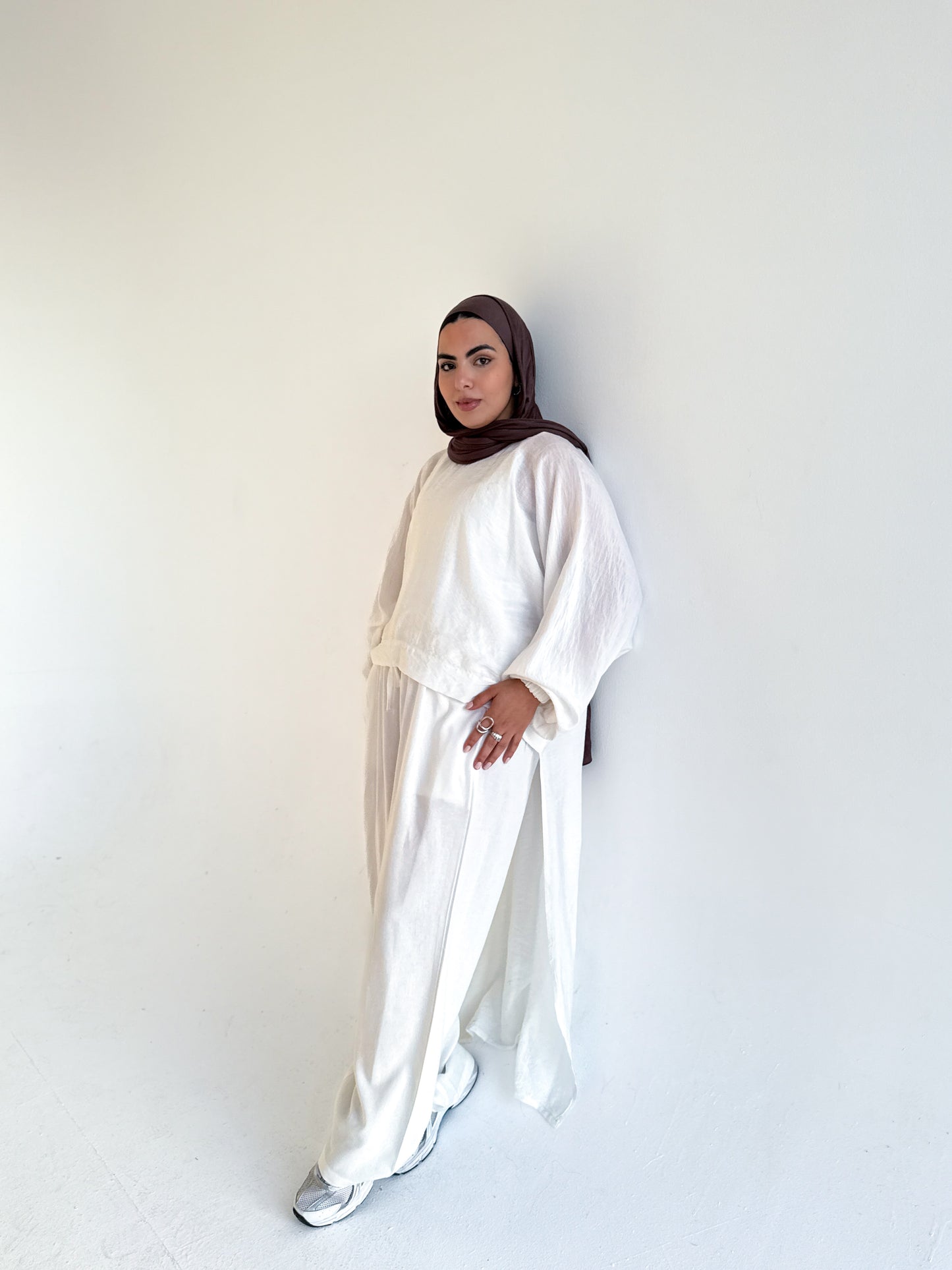 Long Back Blouse  In White