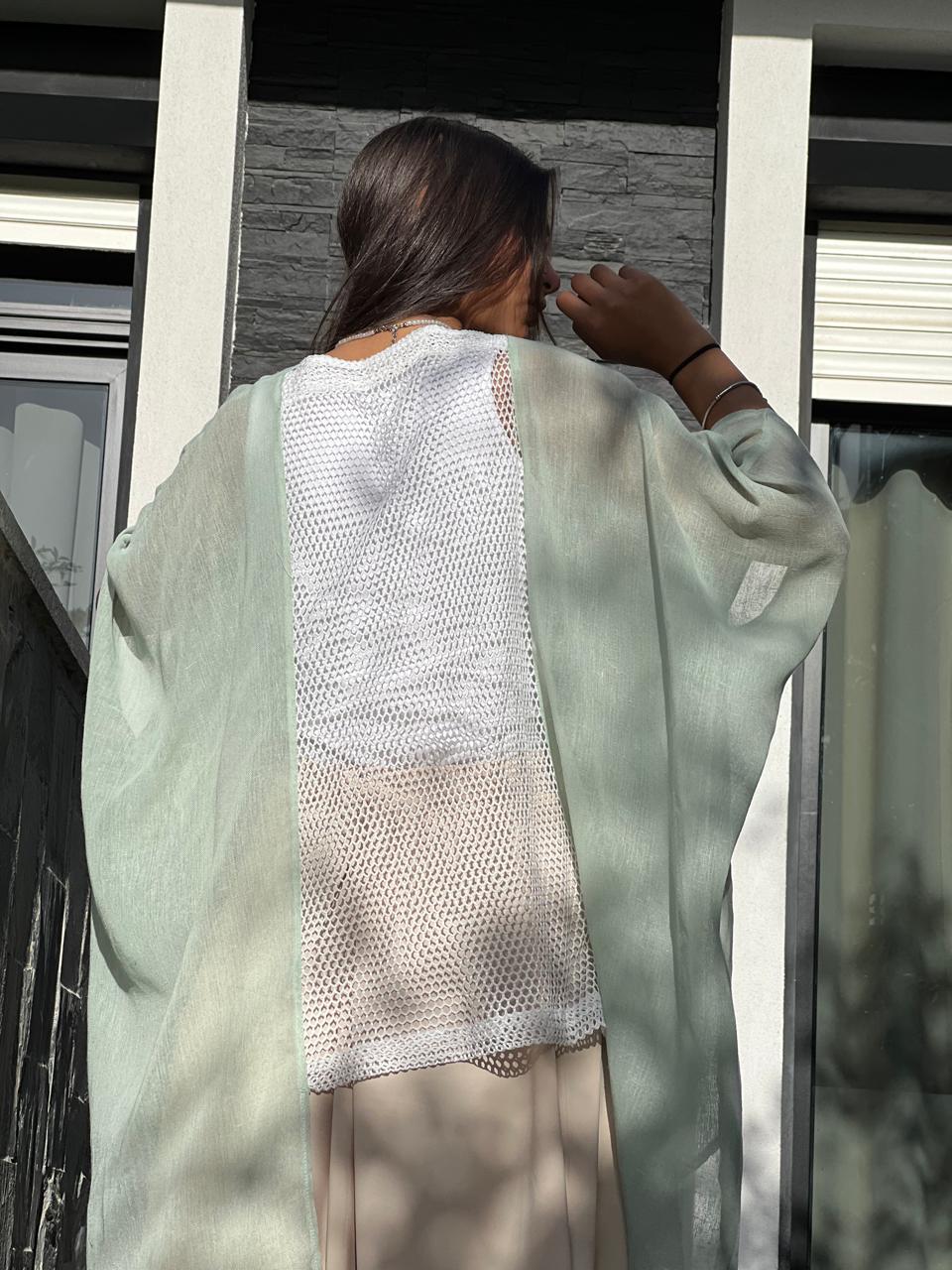 Linen Poncho Net