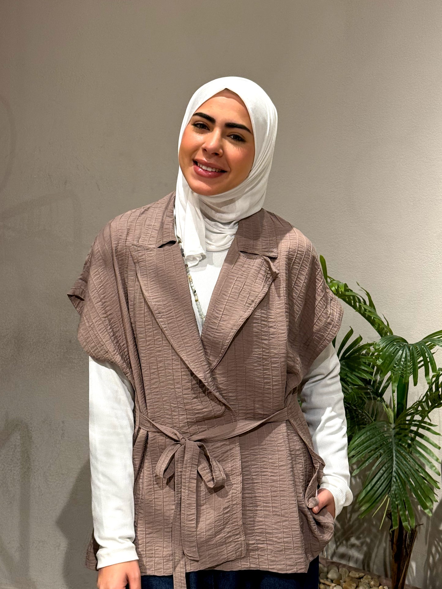 The Crinkle Wrap Vest
