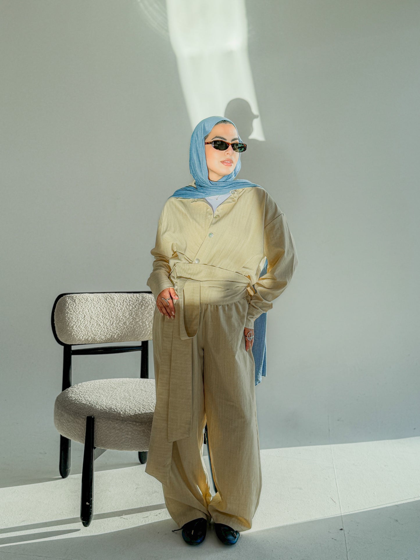 The Wrap Set In Beige