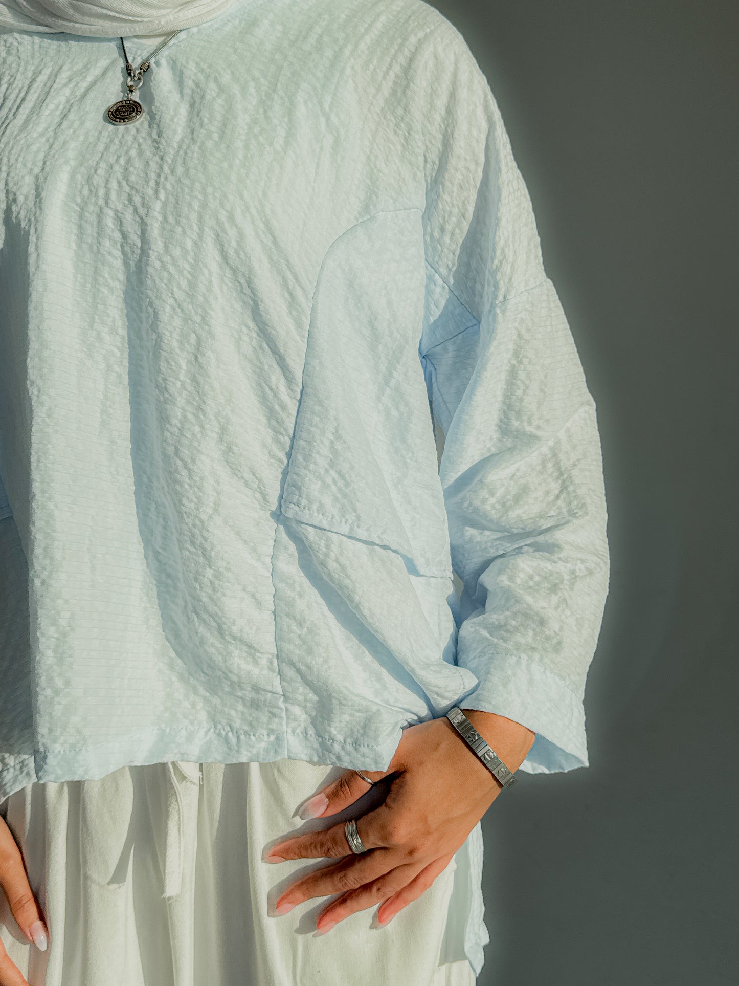 Cloud Blouse In Baby-Blue