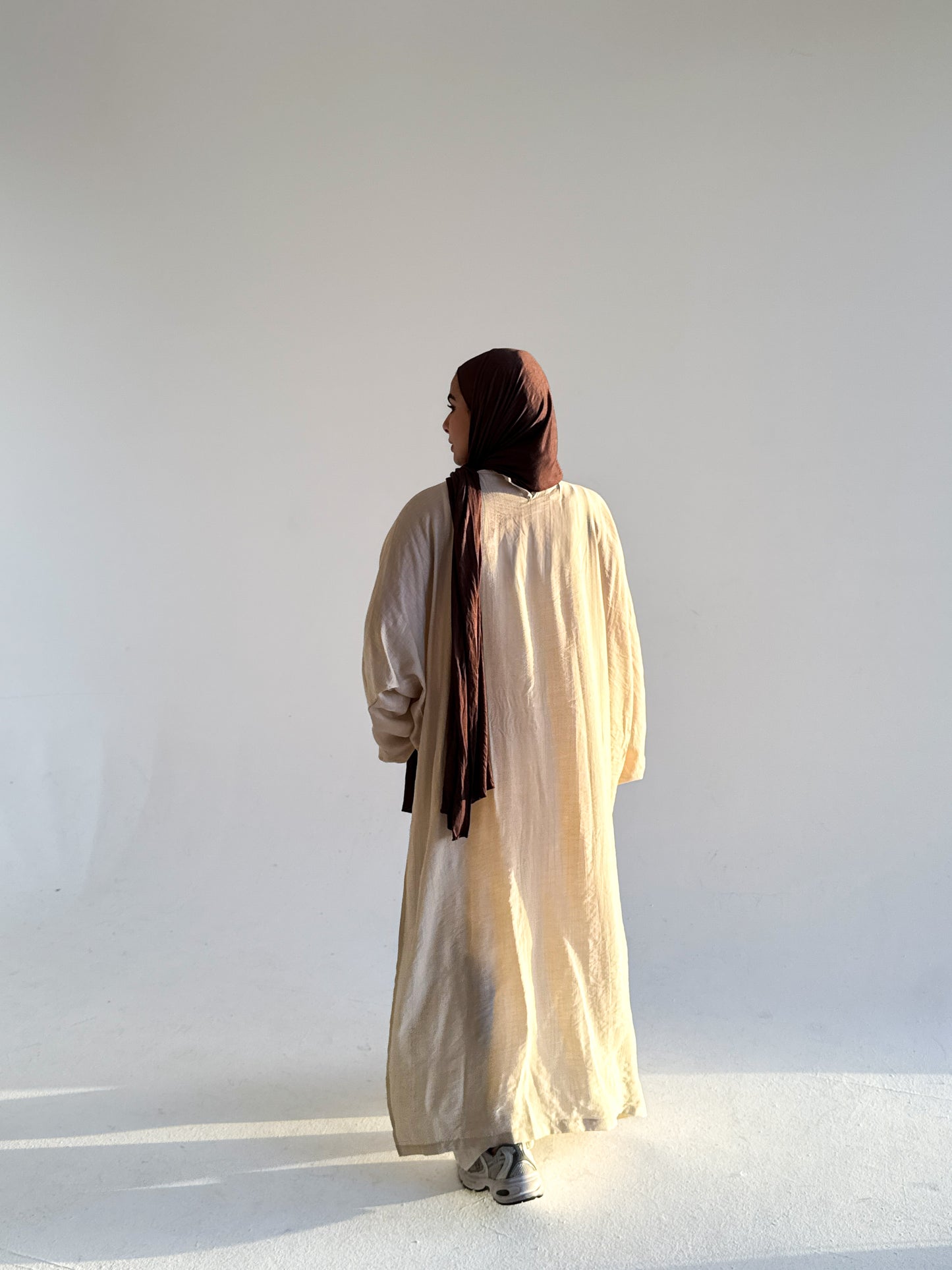 Long Back Blouse  In Beige