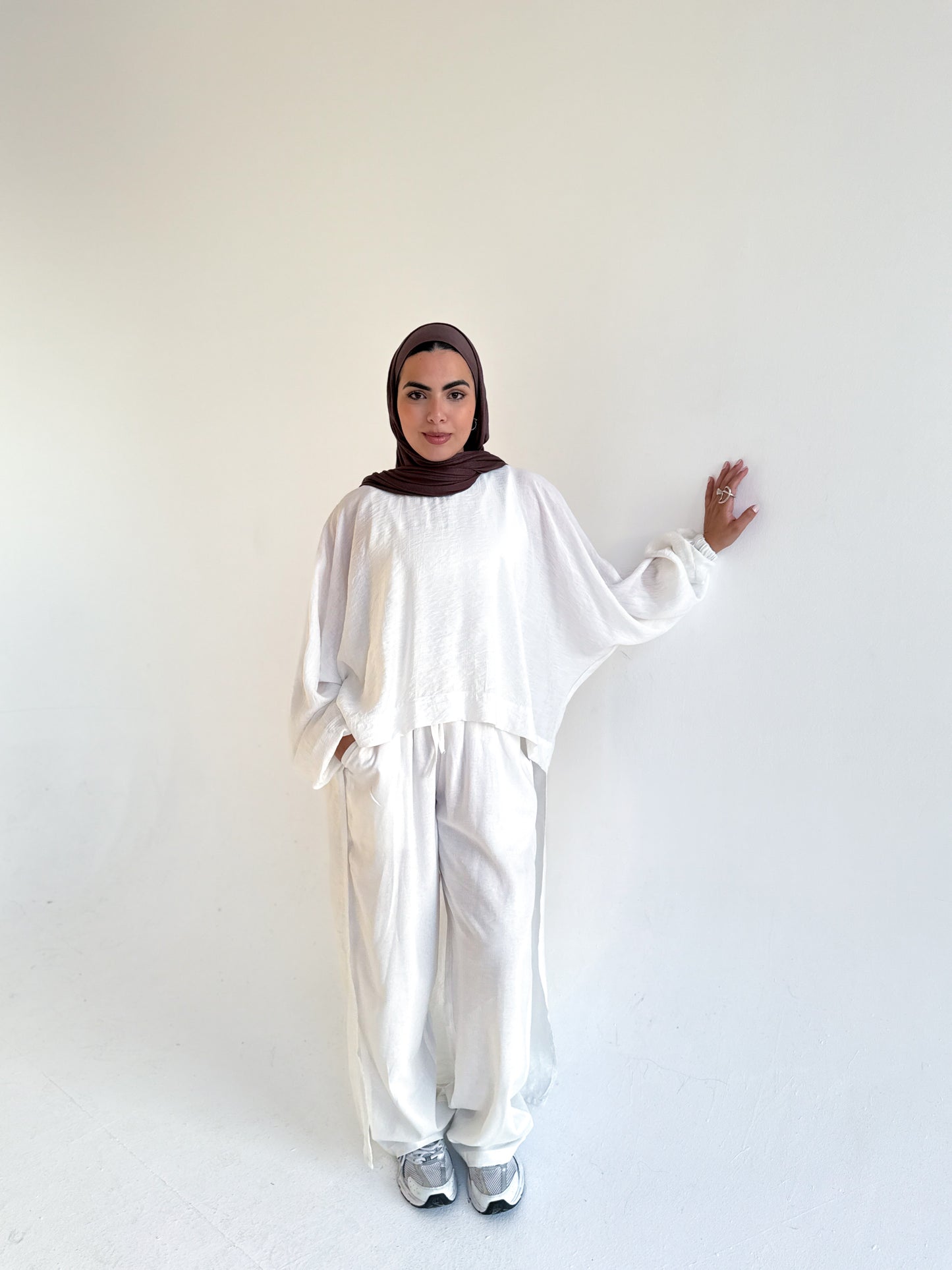 Long Back Blouse  In White