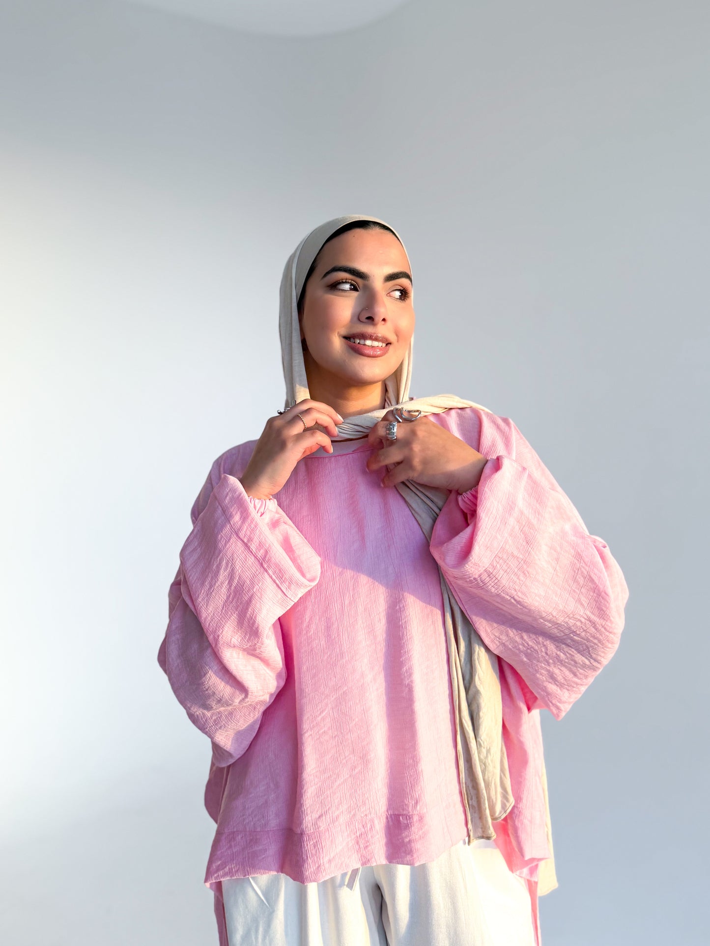 Long Back Blouse  In Pink