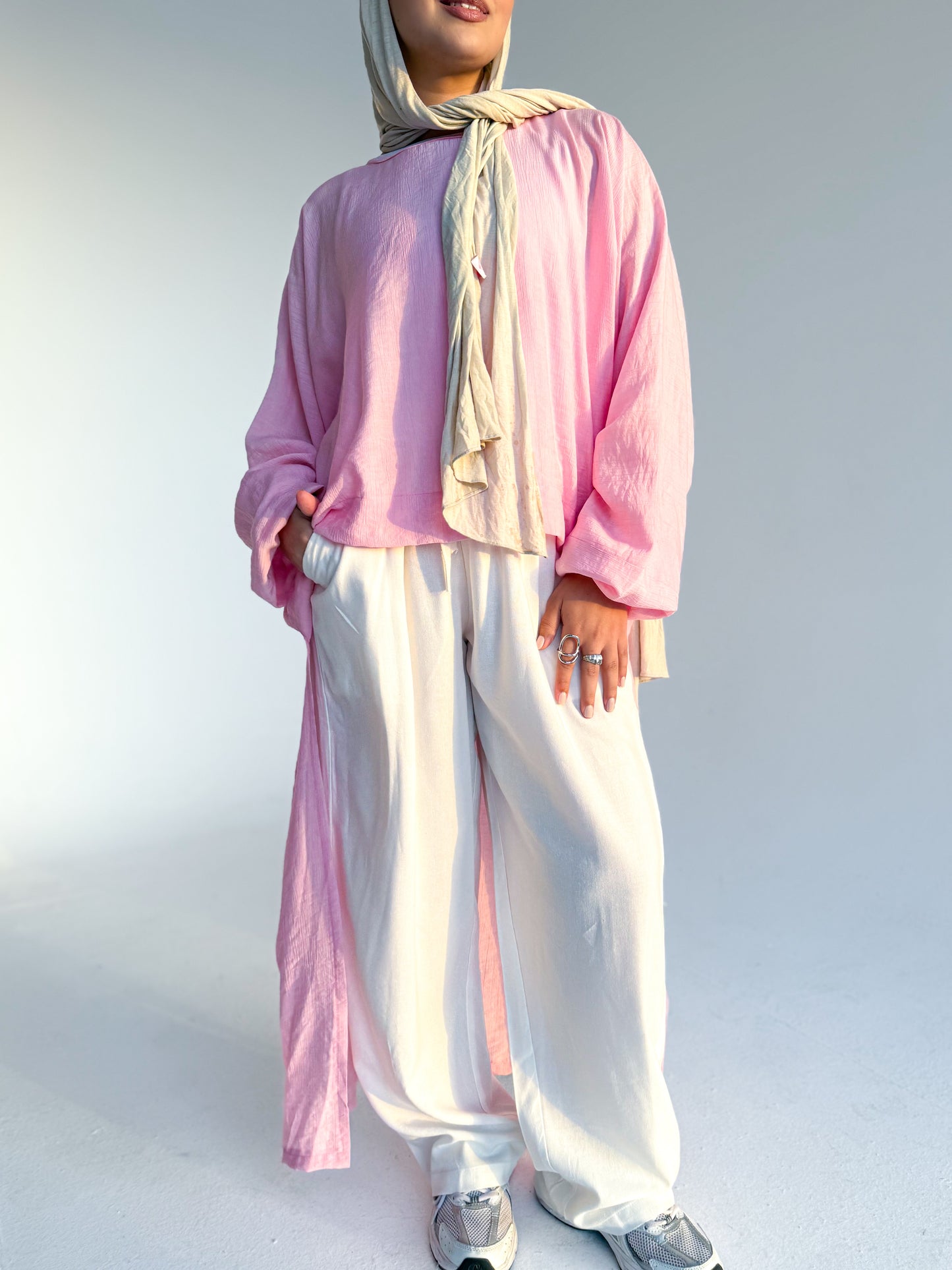 Long Back Blouse  In Pink