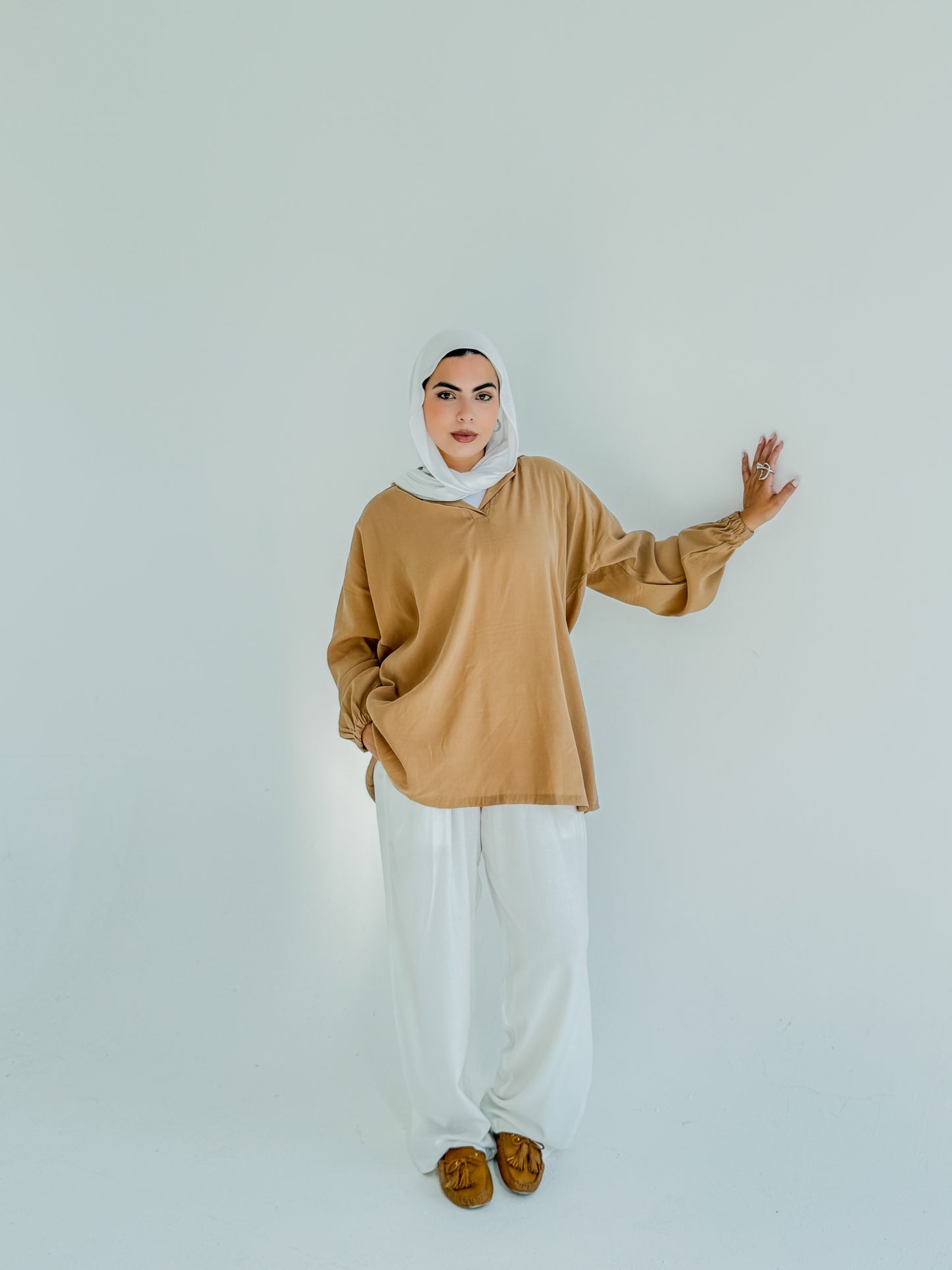 Soft Blouse In Camel