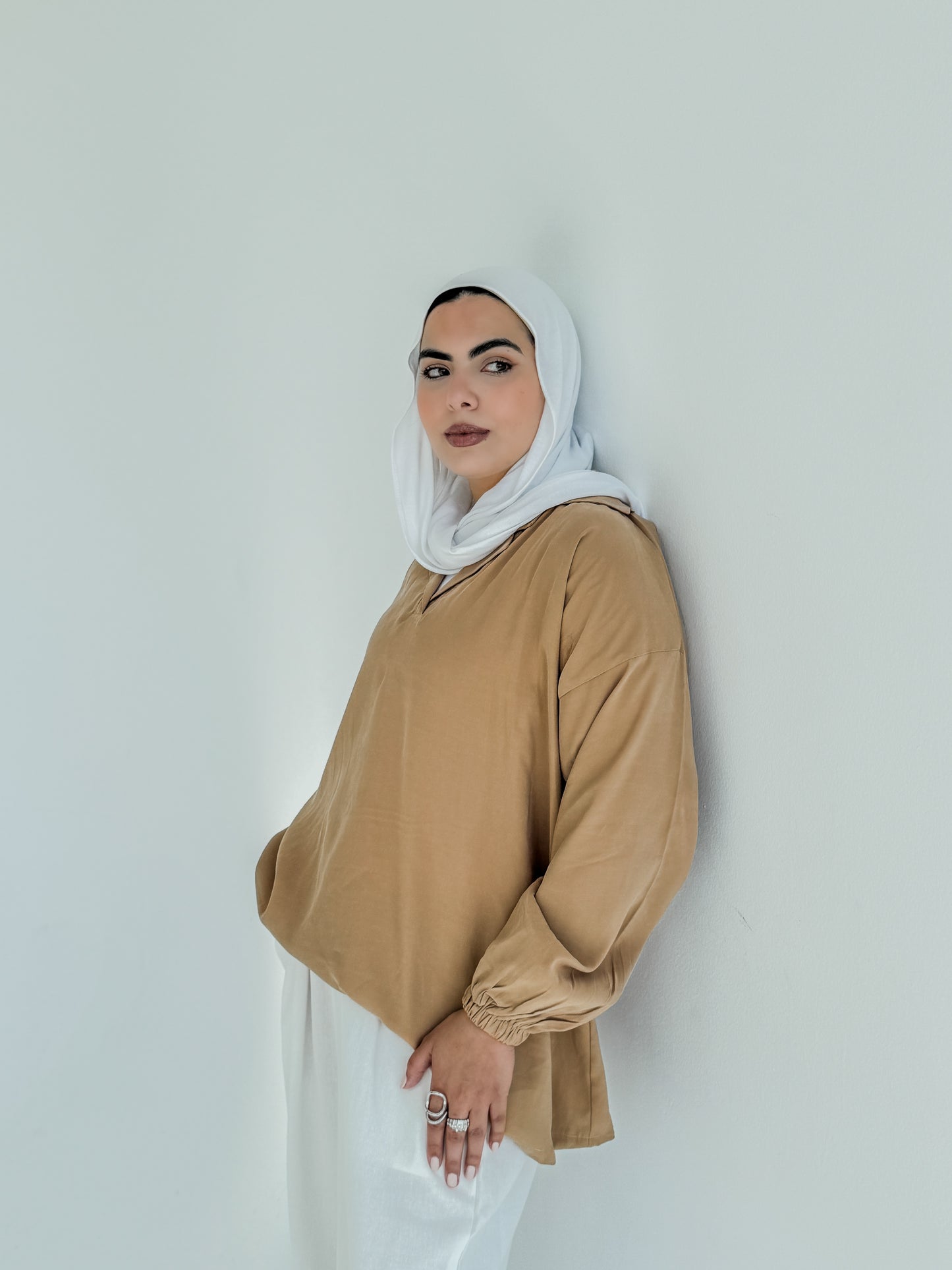 Soft Blouse In Camel