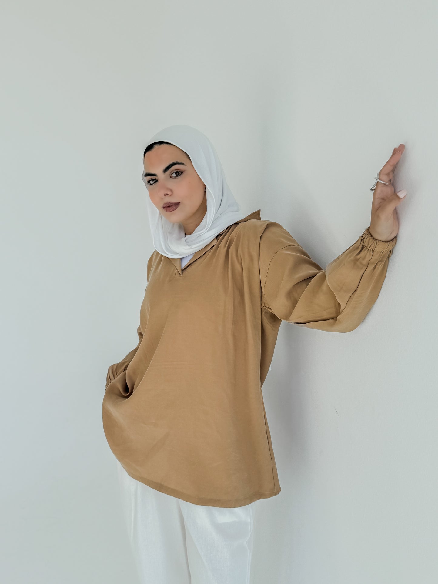 Soft Blouse In Camel