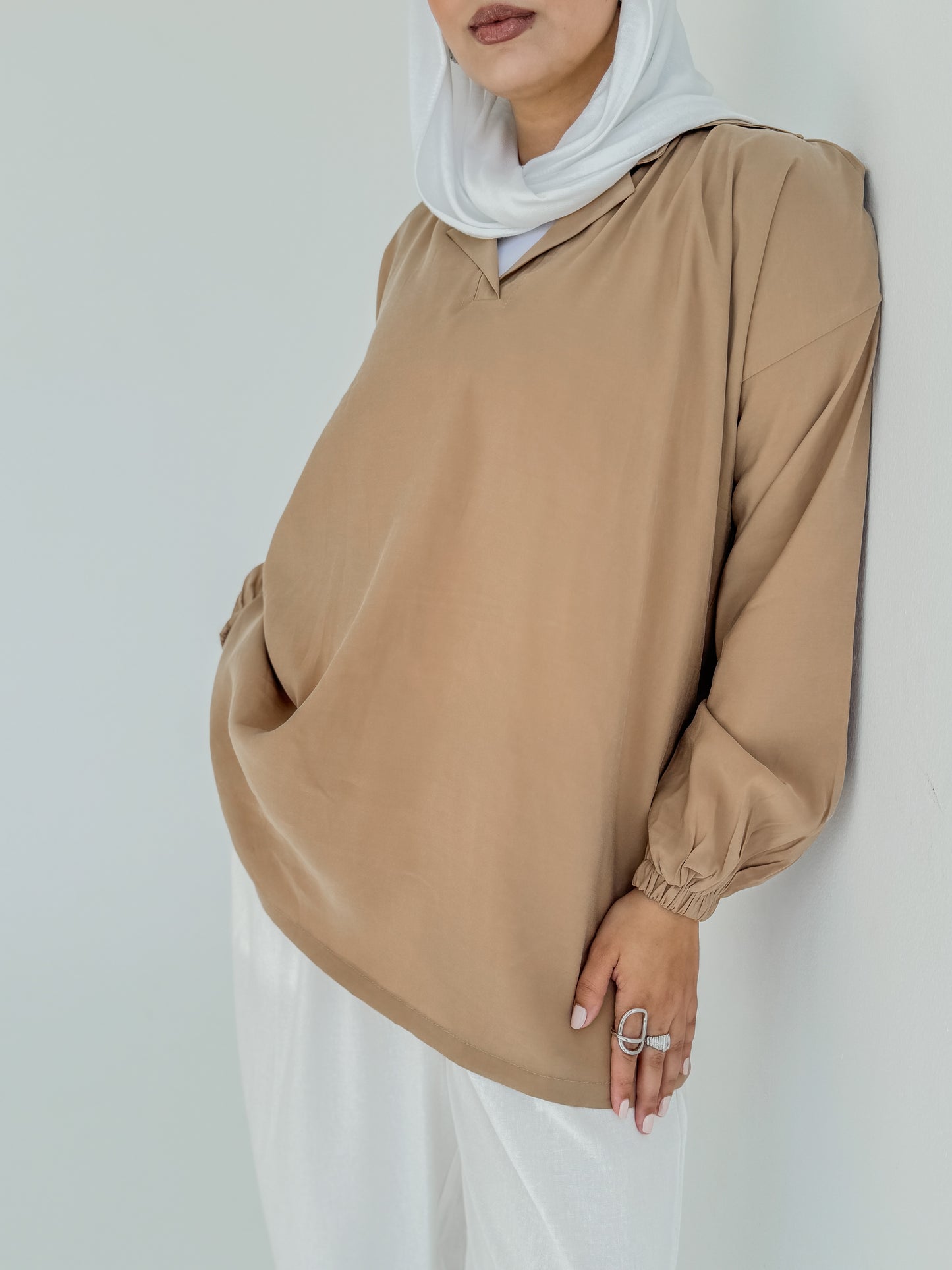 Soft Blouse In Camel