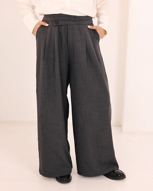Double Button Pants Grey