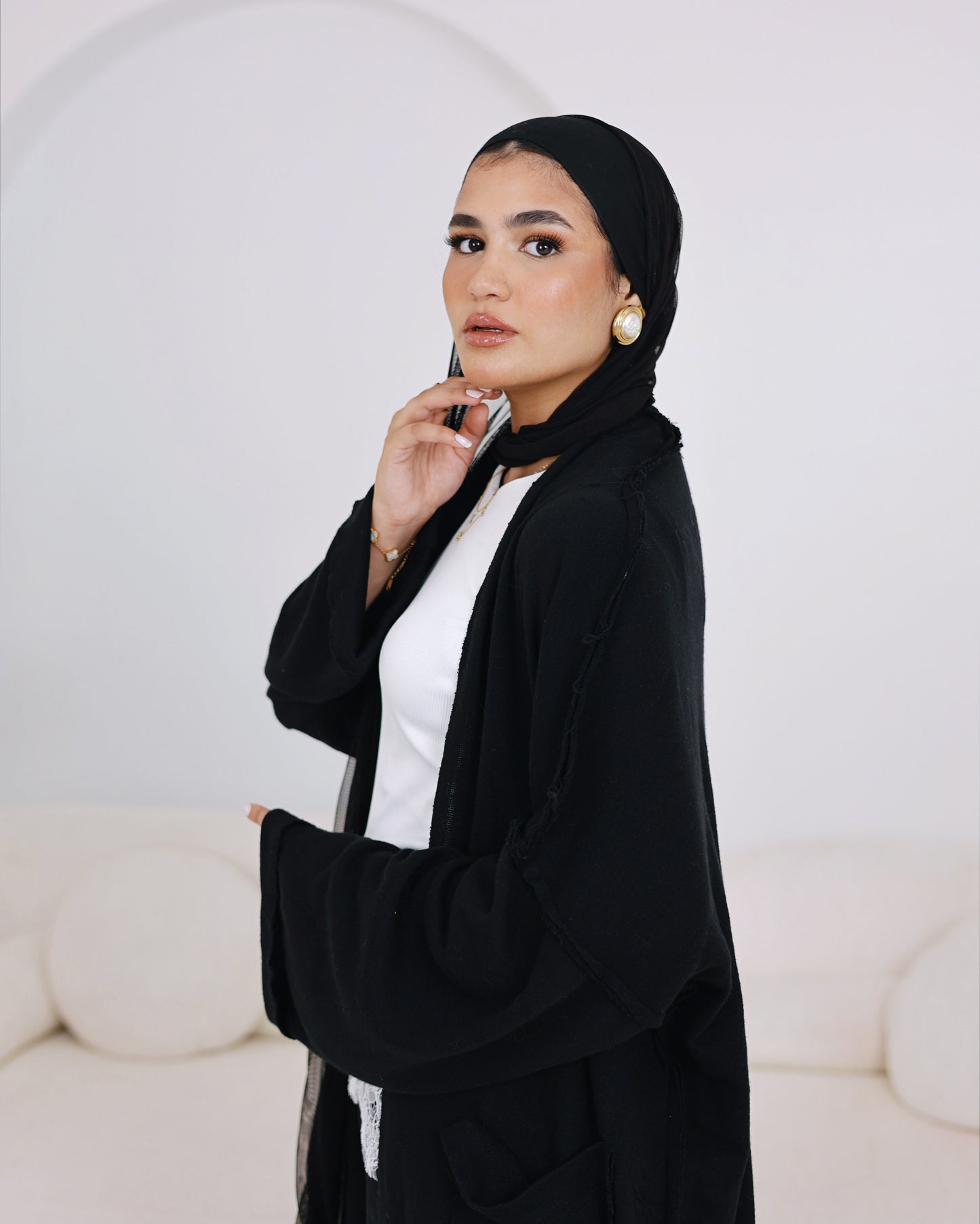 The Comfort long Knit cardigan Black