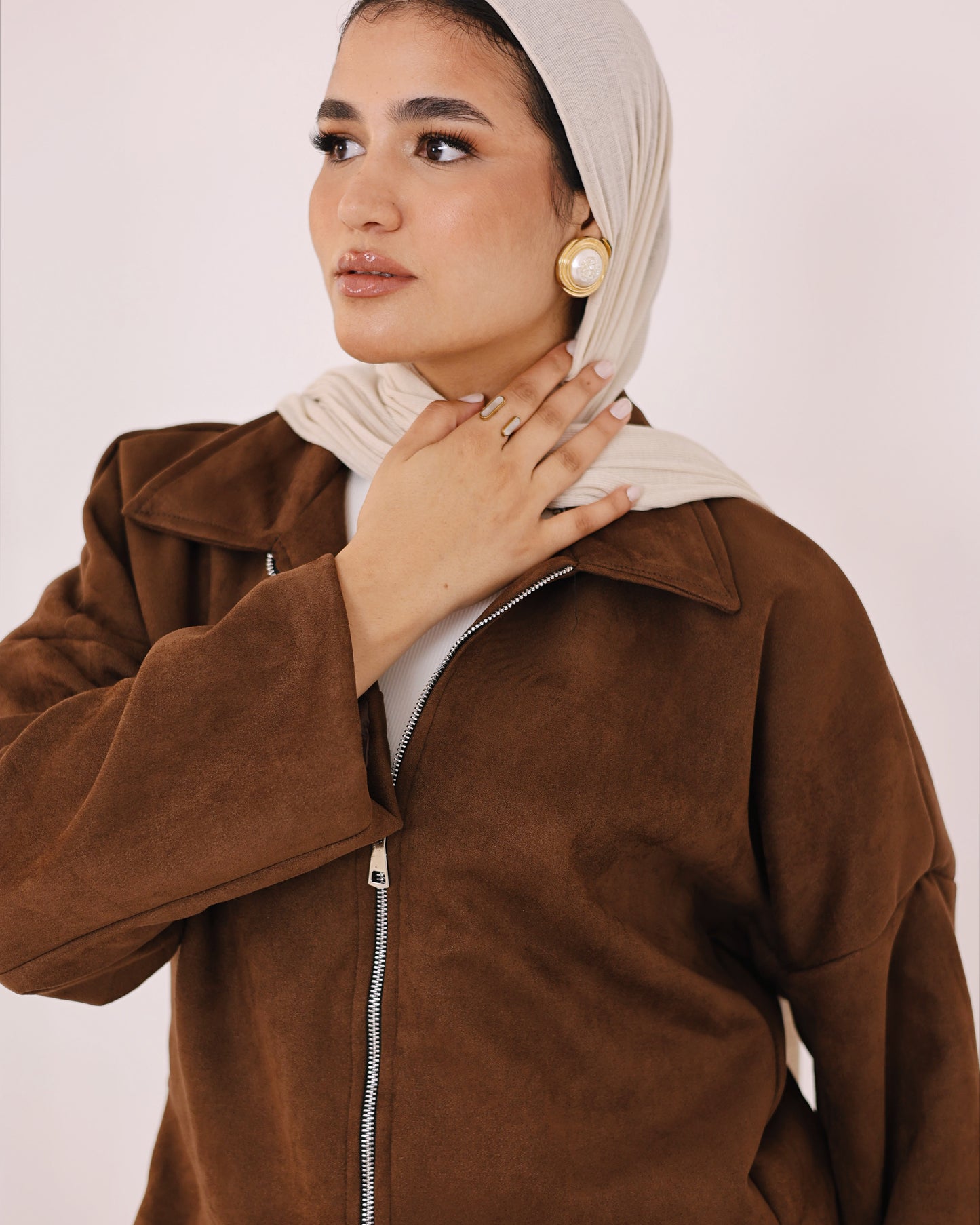 The suede Cropped jacket Brown