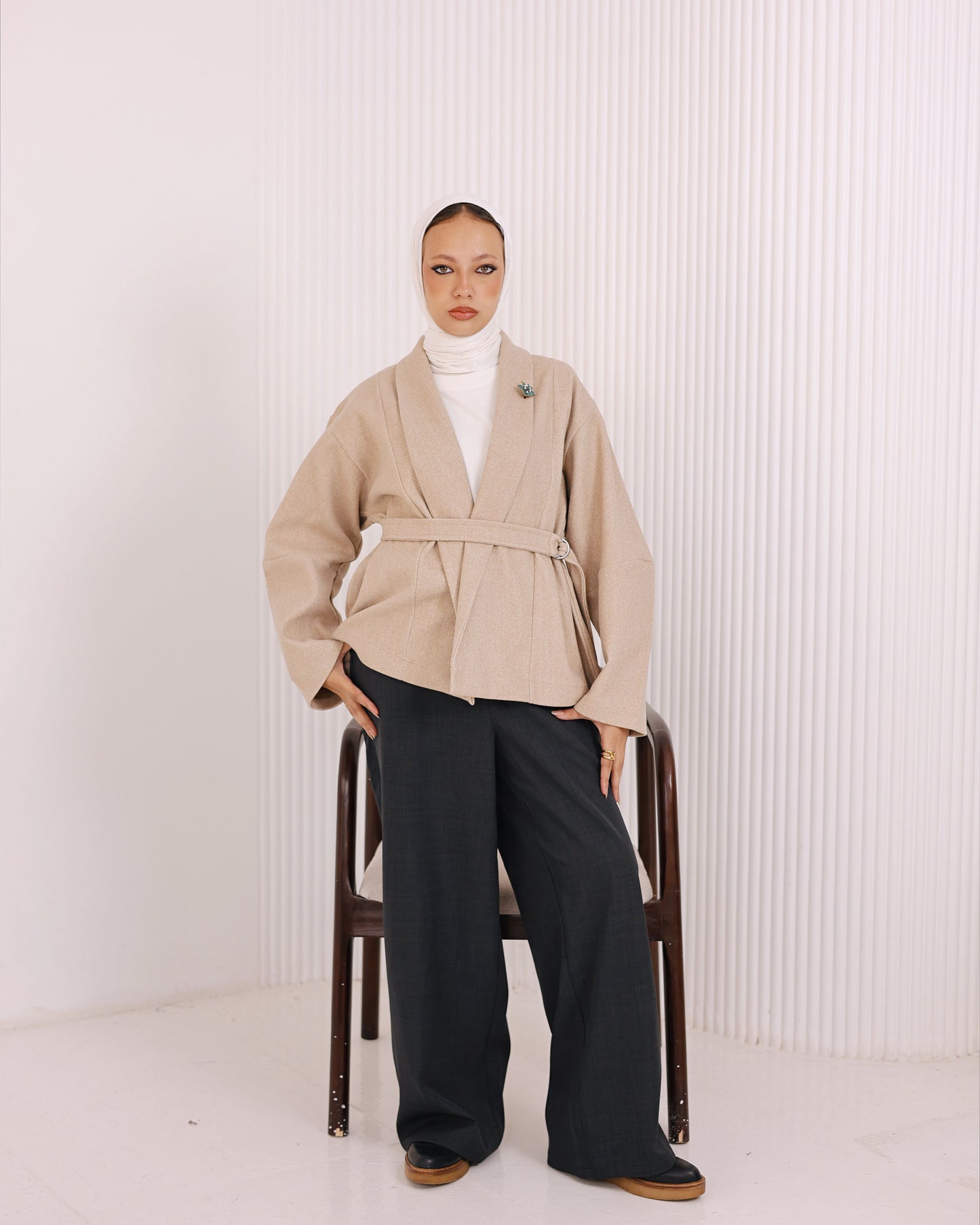 The Belted Coat Beige