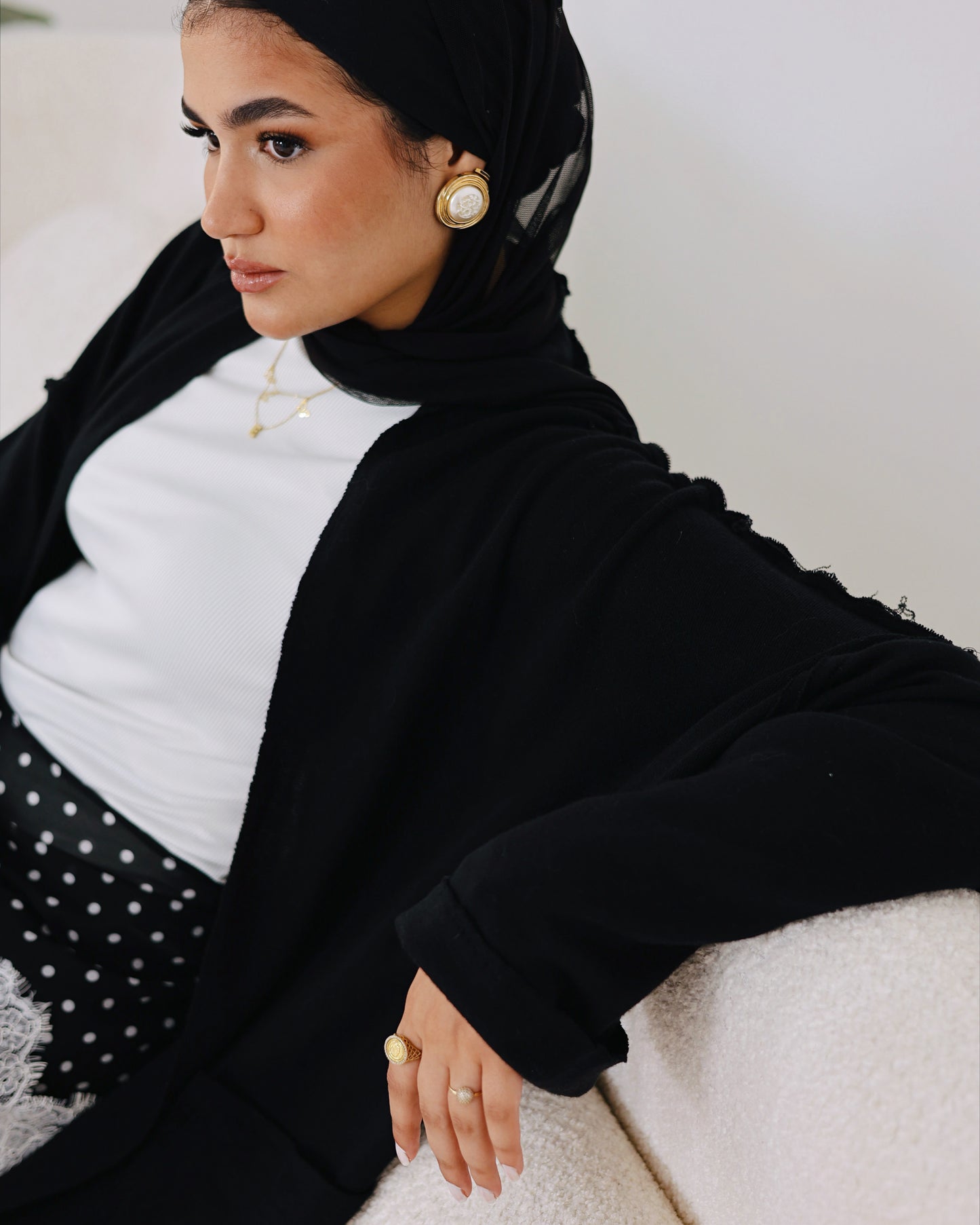 The Comfort long Knit cardigan Black