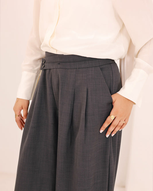 Double Button Pants Grey