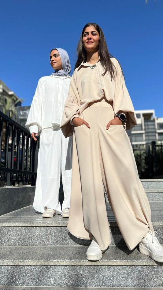 Voluminous Beige Set