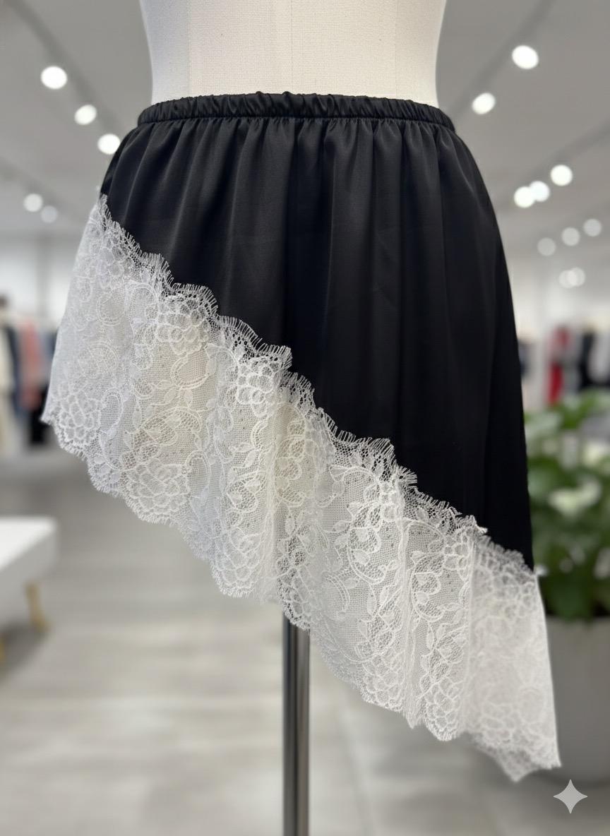 Black lace skirt